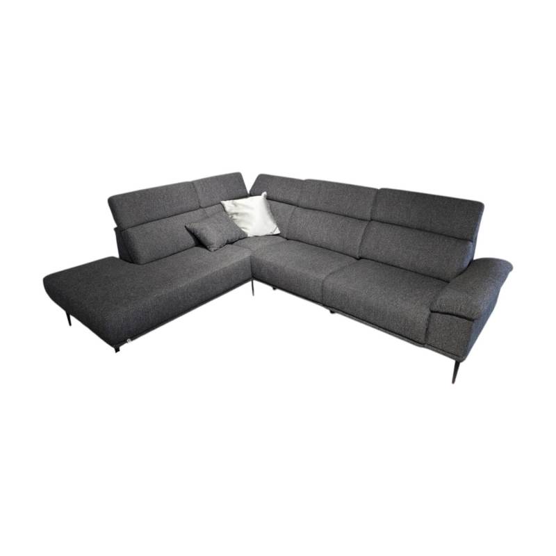 Ecksofa Moon Stoff Sneak 67 Anthrazit Füße Metall Schwarz Matt Mit Elektrischer ... von Dietsch