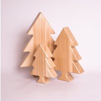 Tannenbäume Weihnachtsbäume Aus Eschenholz 3Er Set von DietscheHolzhandwerk