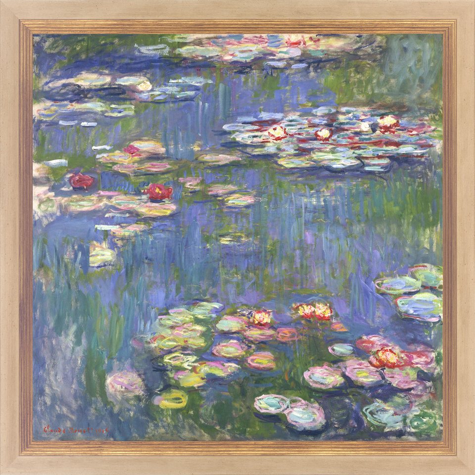 Dietz.Offizin Kunstdruck Dietz-Giclée Claude Monet - Seerosen, (1 St), Leinwandbild, im Siebdruck mit Strukturen veredelt von Dietz.Offizin