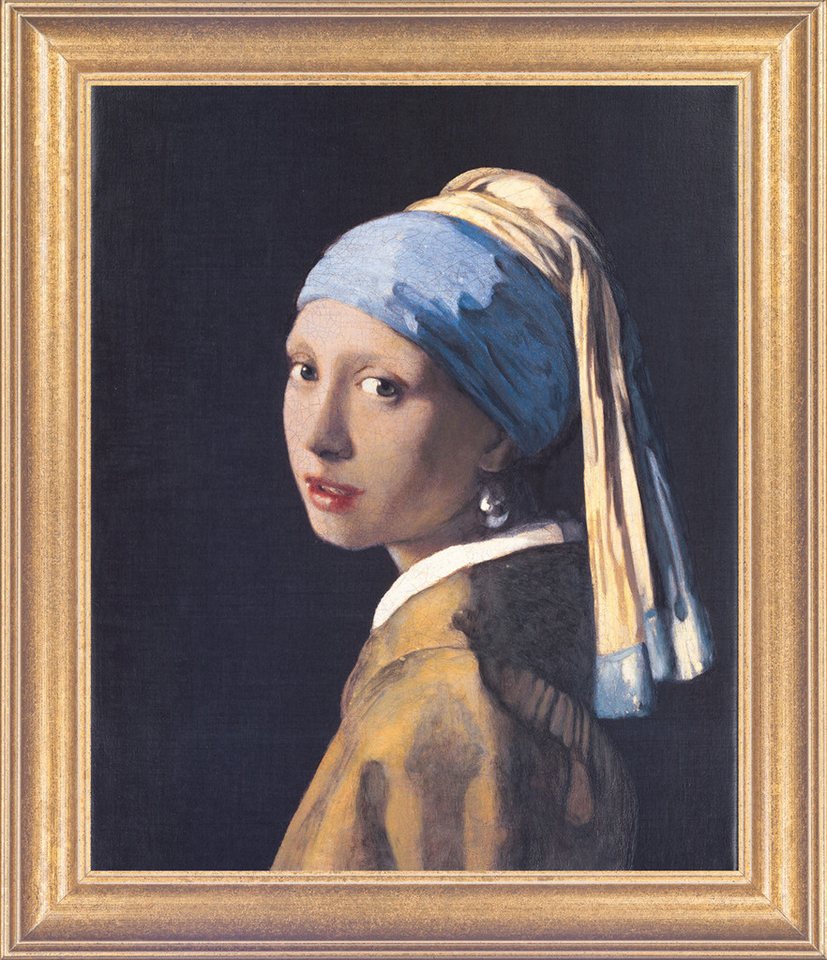Dietz.Offizin Kunstdruck Dietz-Replik Jan Vermeer van Delft - Das Mädchen mit dem Perlenohrring, (1 St), Leinwandbild, gedruckt in hochwertigem, speziellen Siebdruckverfahren von Dietz.Offizin