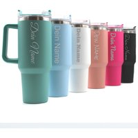 Tumbler Trinkbecher Mit Strohhalm 1.18L 40 Oz, Und Deckel Personalisiert, Thermobecher Griff, Kaffeebecher Name von DieveredlerAT