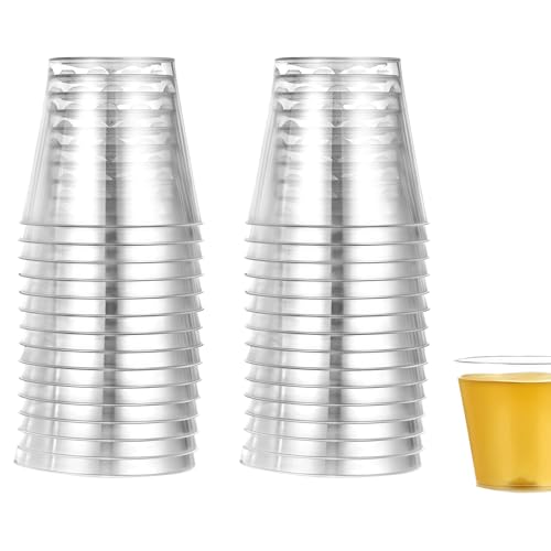 Diffaxy 30 Schnapsgläser plastik, transparente shot becher plastik(30 ml/1 oz), wiederverwendbar, für Partys, Hochzeiten, Grillabende, Festivals oder andere Veranstaltungen für Jugendliche von Diffaxy