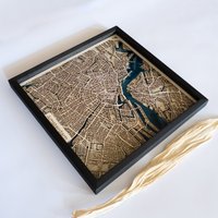 Amsterdam Holz Karte | Und Epoxidharz von DifferentMaps