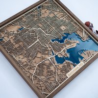 Baltimore Karte | Holz Und Epoxidharz von DifferentMaps