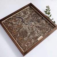 Basel Karte | Holz Und Epoxidharz von DifferentMaps