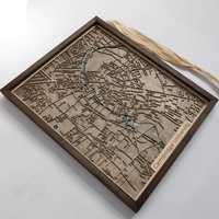 Cambridge University Karte | Holz Und Epoxidharz von DifferentMaps