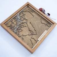 Chamonix Karte | Holz Und Epoxidharz von DifferentMaps