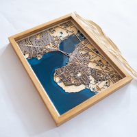 Charlotte Harbor Holz Karte | Und Epoxidharz von DifferentMaps