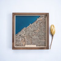 Cleveland Holz Karte | Und Epoxidharz von DifferentMaps