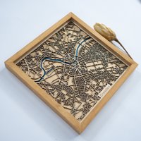 Dresden Karte | Holz Und Epoxidharz von DifferentMaps