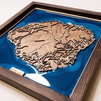 Kauai Holz Karte | Und Epoxidharz von DifferentMaps