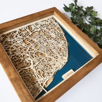 Lissabon Holz Karte | Und Epoxidharz von DifferentMaps