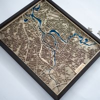 Lübeck Karte | Holz Und Epoxidharz von DifferentMaps