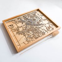 Mankato Karte | Holz Und Epoxidharz von DifferentMaps