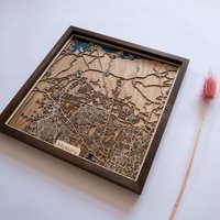 Mysuru Holz Karte | Und Epoxidharz von DifferentMaps