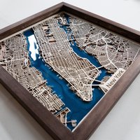 New York Holz Karte | Und Epoxyd von DifferentMaps
