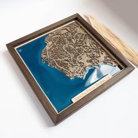 Rancho Palos Verdes Karte | Holz Und Epoxidharz von DifferentMaps