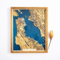 San Francisco Bay | Holz Und Epoxidharz von DifferentMaps