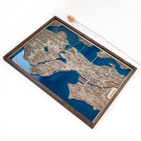 Seattle Holz Karte | Und Epoxidharz von DifferentMaps