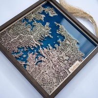 Sydney Holz Karte | Und Epoxidharz von DifferentMaps