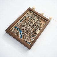 Taipeh Karte | Holz Und Epoxidharz von DifferentMaps