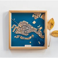 Venezia Holz Karte | Und Epoxidharz von DifferentMaps