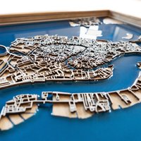 Venezia Holz Karte | Und Epoxidharz von DifferentMaps