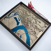 Vicksburg Karte | Holz Und Epoxidharz von DifferentMaps