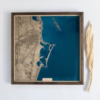 stadtplan Von Cancún | Holz Und Epoxidharz von DifferentMaps