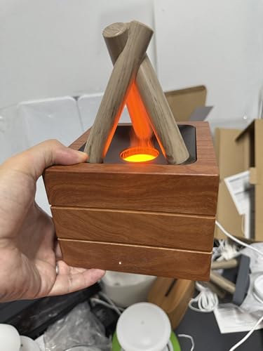 Bonfire Essential Oil Diffuser Flame Aromatherapy Diffuser Machine 280ML Fire Mist Humidifiers 8 Color LED Lights Campfire Diffusers for Home Office Bedroom von Diffuserlove