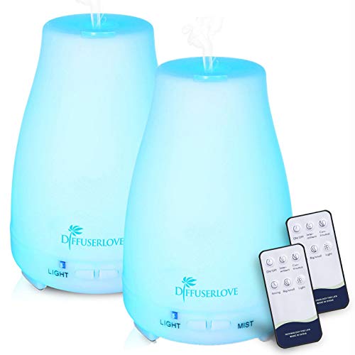 Diffuserlove Luftbefeuchter Aroma Diffuser 200 ml ätherisches Öl Diffuser Fernbedienung 2 StückUltraschall-Luftbefeuchter BPA-frei Aromatherapie-Diffusor mit 7 Farben LED-Lichtern Diffuserlove Luftbefeuchter Aroma Diffuser 200 ml ätherisches Öl Diffuser Fernbedienung 2 StückUltraschall-Luftbefeuchter BPA-frei Aromatherapie-Diffusor mit 7 Farben LED-Lichtern von Diffuserlove