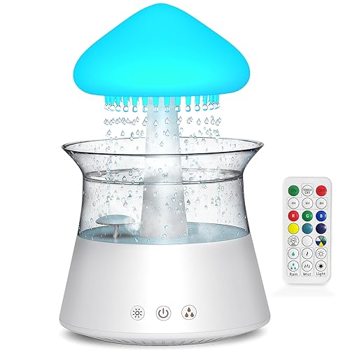 Diffuserlove Regen Wolken luftbefeuchter Rain Cloud Humidifier mit Fernbedienung Pilz Wasser Lampe Raumbefeuchter Schlafzimmer Regentropfen Luft luftbefeuchter Schlafzimmer Air Humidifier von Diffuserlove