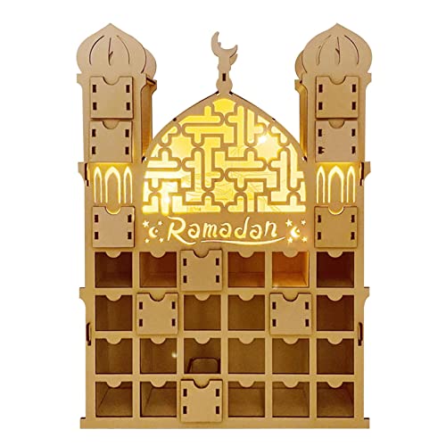 2023 Eid Countdown Kalender Holz DIY Eid Countdown Kalender LED Eid Advent Countdown Dekoration mit Schubladen Eid Al Fitr Party Decor von Dificato