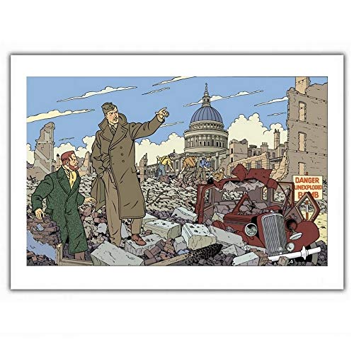 ZigZag Editions Poster Offset Blake and Mortimer, Ruined City (35,5x28cm) von ZigZag Editions