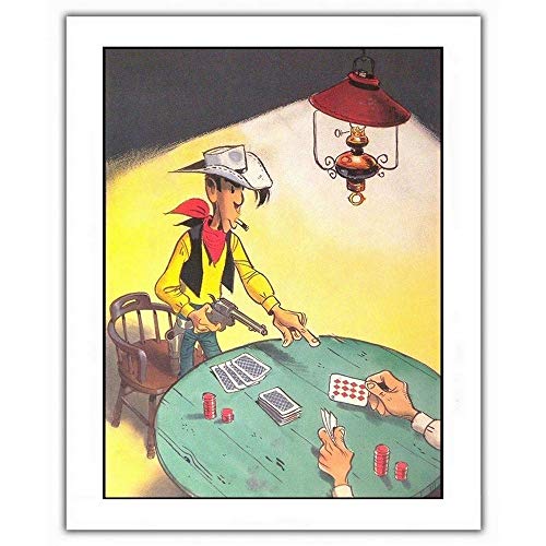ZigZag Editions Poster offset Lucky Luke, Lucky Luke Poker (28x35,5cm) von ZigZag Editions