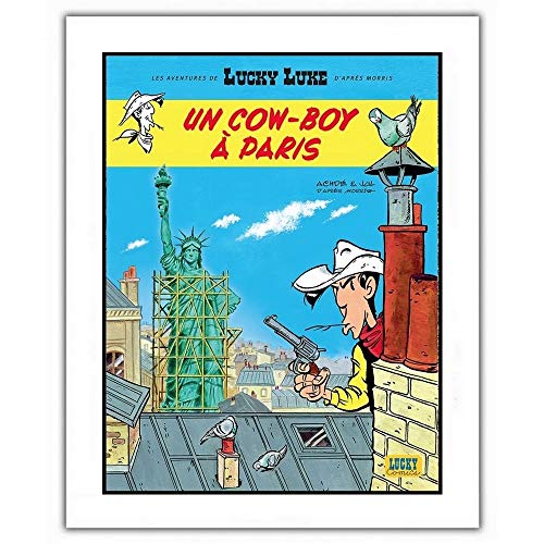ZigZag Editions Poster Offset Lucky Luke, Un Cowboy à Paris (28x35,5cm) von ZigZag Editions