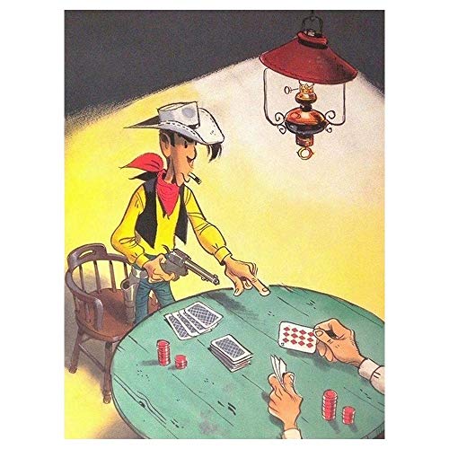 ZigZag Editions Postcard Lucky Luke: Lucky Luke Poker (10x15cm) von Difuzed