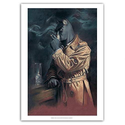 ZigZag Editions Poster Offset Blacksad, Smoking John Portrait (40x60cm) von ZigZag Editions