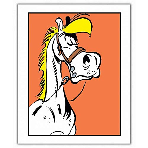 ZigZag Editions Poster Offset Lucky Luke, Jolly Jumper Orange Portrait (28x35,5cm) von ZigZag Editions