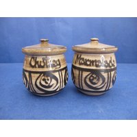 Wellhouse Pottery Marmeladen Und Chutney Gläser Mit Deckel. Handgedrehte Studio Keramik von DigVintageStuff