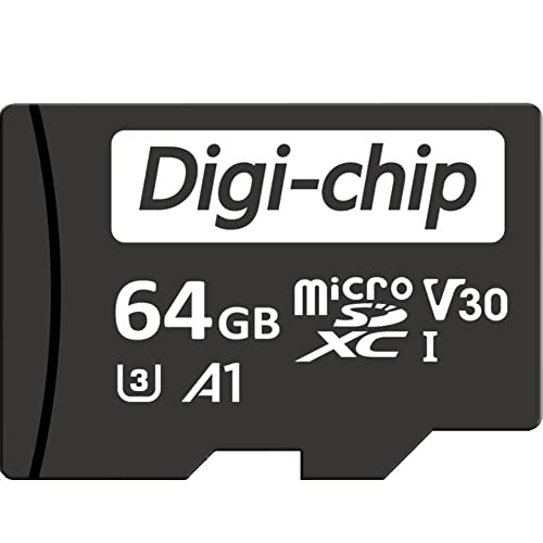 64GB Micro SD Speicherkarte für Samsung A52s, A53, A33 5G, Class 10 UHS-1 U3 MicroSDXC Digi-Chip High Speed 90MB/s V30 Speicherkarte von Digi-Chip