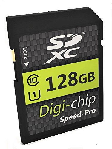 Digi Chip SDXC-Speicherkarte für Sony Cybershot DSC-HX400V, DSC-WX220, DSC-H300, DSC-H400, DSC-WX350, DSC-W800, DSC-WX500 und DSC-HX90V Digitalkameras, 128 GB von Digi-Chip