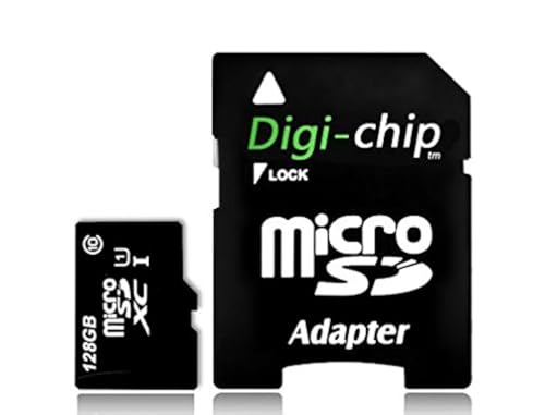 Digi-Chip 128GB Micro-SD-Speicherkarte UHS-1 High Speed für Sony Xperia XZ, XZ2, XZ3, Xperia XA1, XA2, X Compact, Xperia XZs, Xperia L1, L2 Smartphones von Digi-Chip