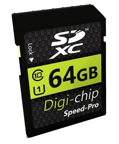 Digi Chip 64 GB SDXC Class 10 Speicherkarte für Canon PowerShot G7, SX720, SX540, SX420, ELPH 360, ELPH 180 & ELPH 190 Digitalkameras von Digi-Chip
