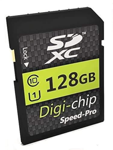Digi-Chip SDXC-Speicherkarte, 128 GB, Klasse 10, für Canon EOS 90D, M6 II, 850D, R5, R6, M200, R3, M50 Mark II von Digi-Chip