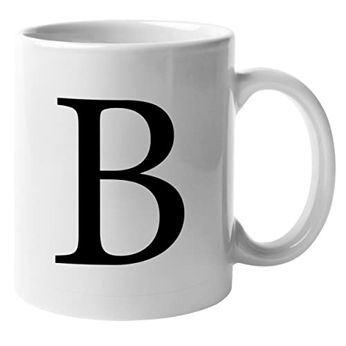 Alphabet-Tasse mit Buchstabe B | lustige Kaffeetasse | Neuheit Teetasse Geschenk | weiß, Geschenk, hochwertig bedruckt | DigiPrint Graphics (MUG041) von DigiPrint Graphics