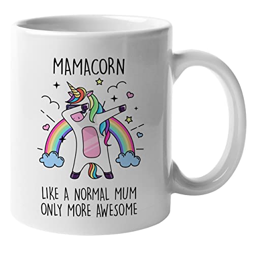 DigiPrint Graphics MAMACORN, Like a Normal Mum Only More Awesome, lustige Kaffeetasse, Teetasse, Geschenk, weiß, hochwertig bedruckt (MUG017) von DigiPrint Graphics