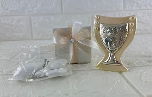 Gastgeschenk zur Kommunion für Kinder, Erstkommunion, Silberner Kelch, komplett mit Komposition Gastgeschenk zur Kommunion für Kinder, Erstkommunion, Silberner Kelch, komplett mit Komposition von Digiglio Bomboniere