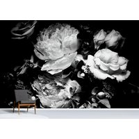 Abnehmbare Tapete Schälen Und Stick Wandpapier Wandbild - Pfingstrose Blumentapete von DigitalIcons