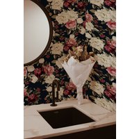 Dark Foral Peel & Stick Wallpaper Abnehmbare Tapete Wanddekor Wandkunst Raumdekor Wandbehang von DigitalIcons